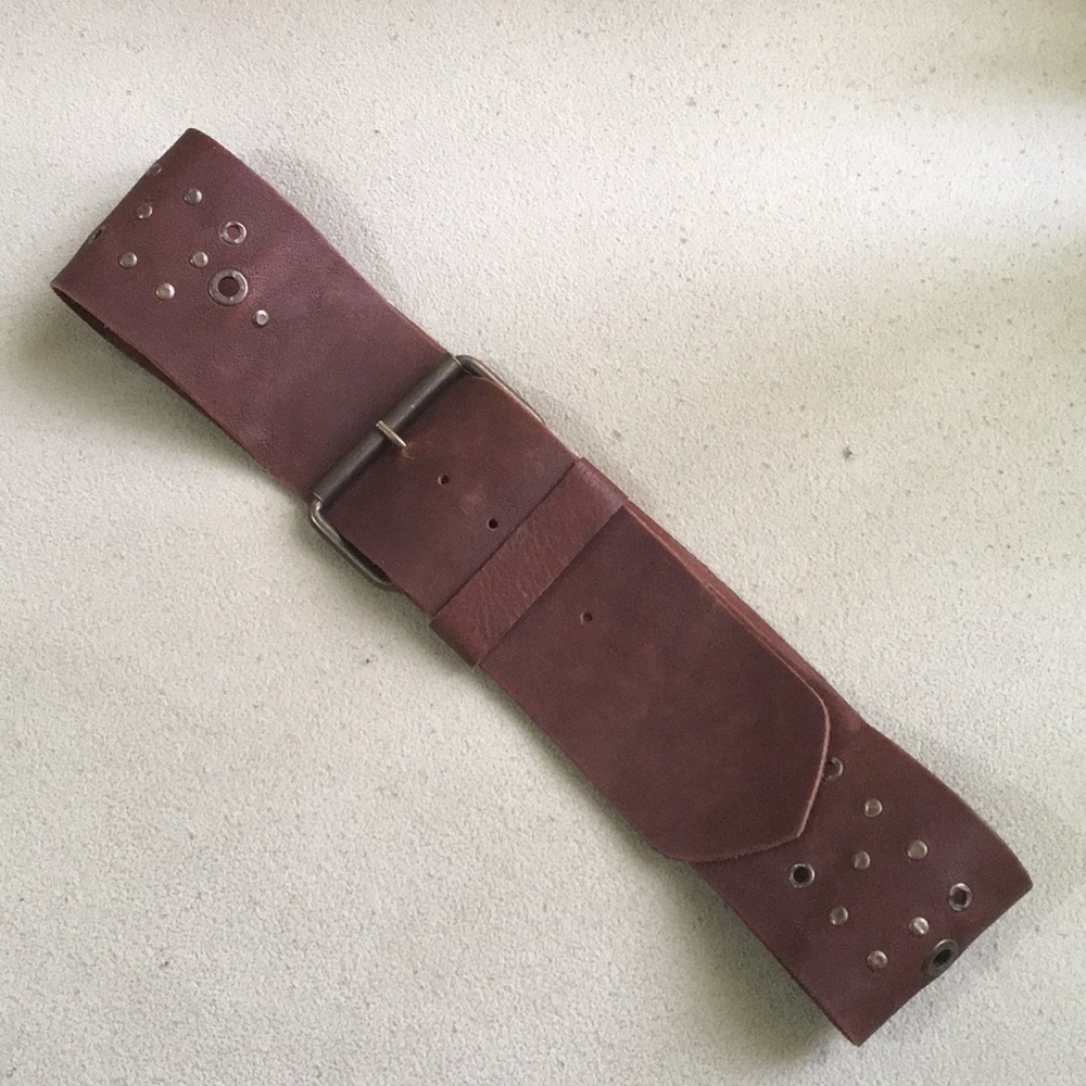 GARUGLIERI Wide Leather Belt